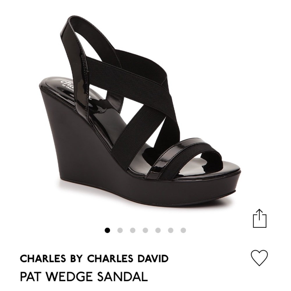 NWOT Charles by Charles David Pat Wedge Sandal